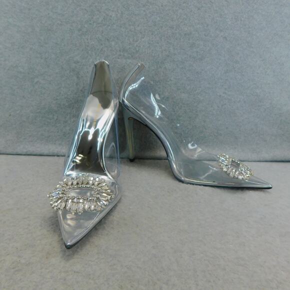 Good American Shoes - Good American Cinderella Lucite Clear Heel with Rhinestones - Size 11 - New